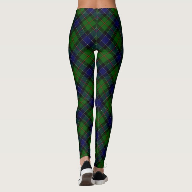 Leggings Murray tartan bleu vert plaid (Dos)