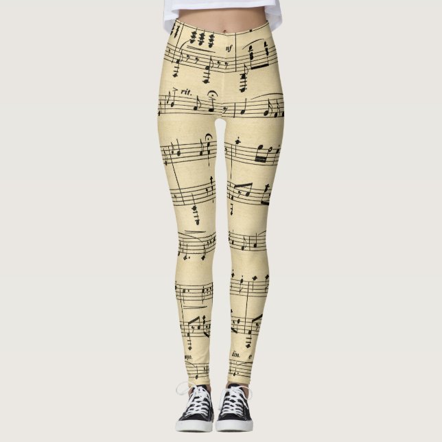 Leggings Musique Antique Sheet (Devant)