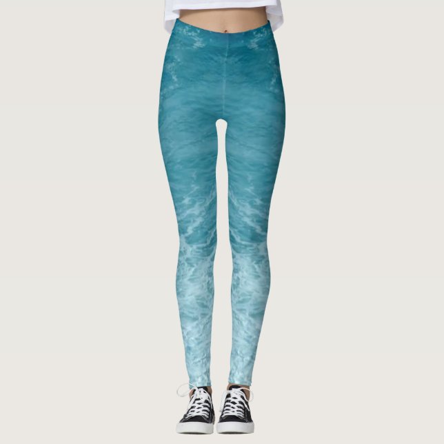 Leggings Musique Bleu clair Ocean Waves Inspiration