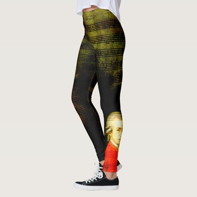 Leggings Musique de feuille de Mozart et guêtres de (Gauche)