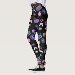 Leggings Musique Rétro des Années 80 Nostalgique