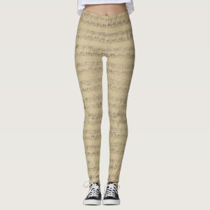 Leggings Musique vintage note musicienne Motif