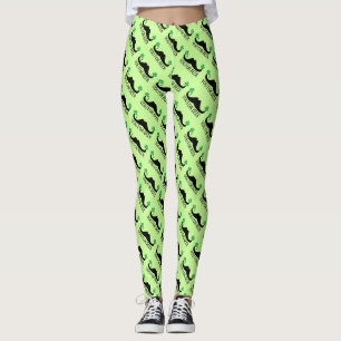 Leggings Mustache you for beer St Patrick Day Green Clocher