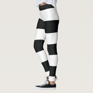 Leggings Mydeas | Bandes larges noires et blanches