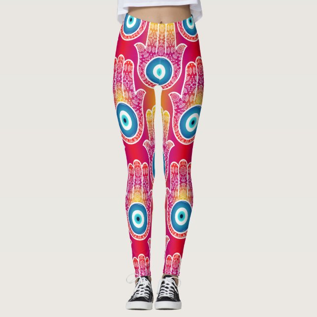 Leggings Mystic hamsa : design harmonieux. (Devant)