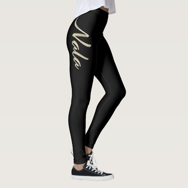 Leggings Nala or blanc écriture Hose (Droite)