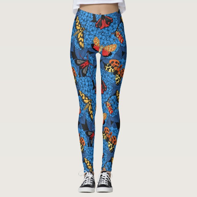Leggings Nappes phréatiques bleu hydrangée (Devant)