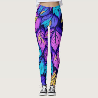 Leggings Nature colorée des feuilles vives