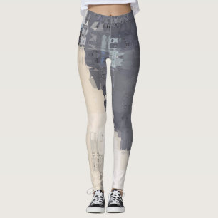 Leggings Nature robuste / Design en crème bleue