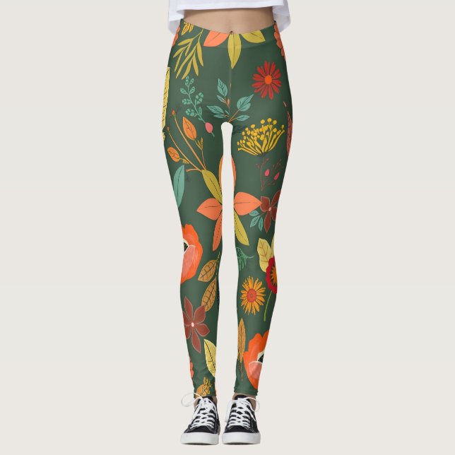 Leggings naturels dynamiques - Impression numériqu (Devant)