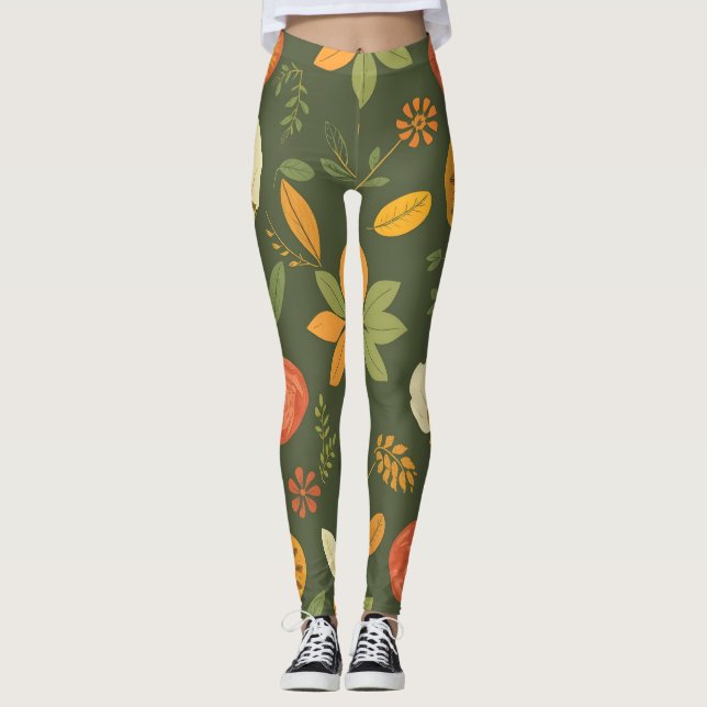 Leggings naturels dynamiques - Impression numériqu (Devant)