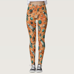 Leggings Navires-fusée vintages pour engins spatiaux Motif