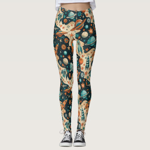 Leggings Navires-fusée vintages pour engins spatiaux Motif 
