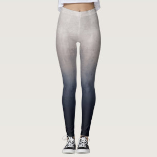 Leggings Navy Blue Grey Blanc rustique ombre