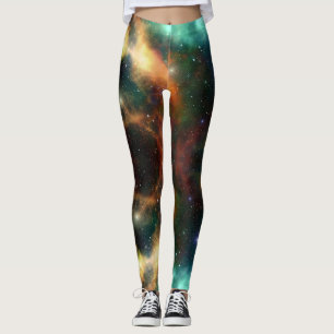 Leggings Nebula or vert bleu gymnase vêtements actifs