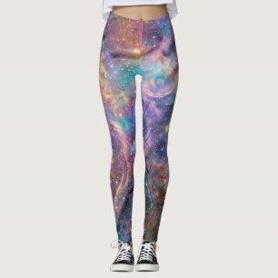 Leggings Nébuleuse de galaxie pastel éthérée
