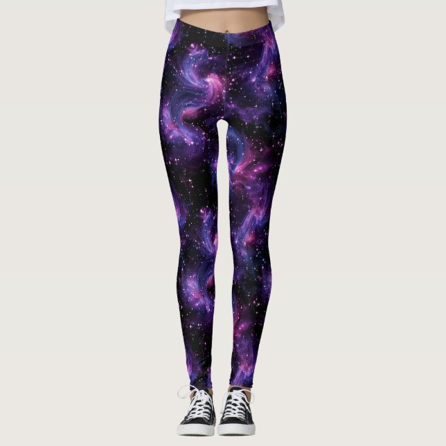 Leggings Nébuleuse spatiale de galaxie Motif cosmique (Devant)