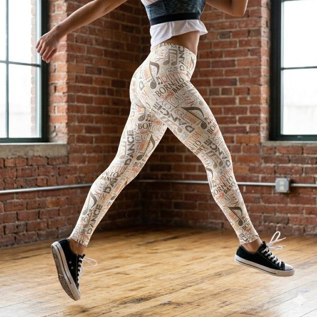 Leggings Née pour danser Brown ID277 (Créateur téléchargé)