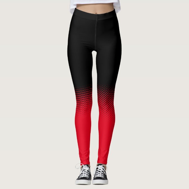 Leggings negro con lunares y fondo personalizable (Devant)