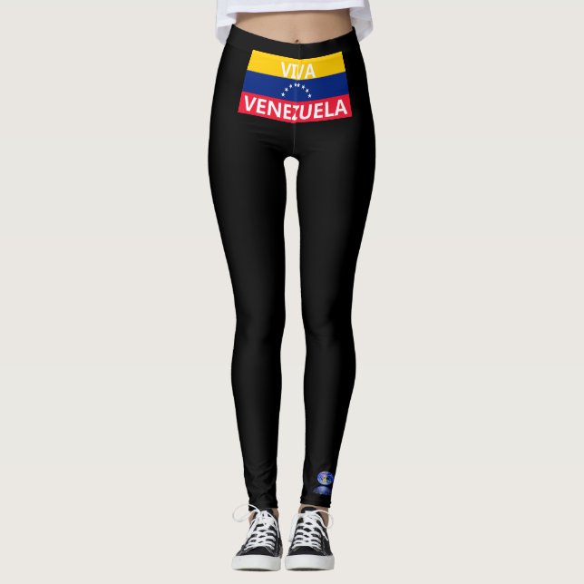 Leggings negro de la bandera de Venezuela. (Devant)