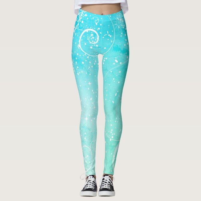 Leggings neige torride de Noël (Devant)