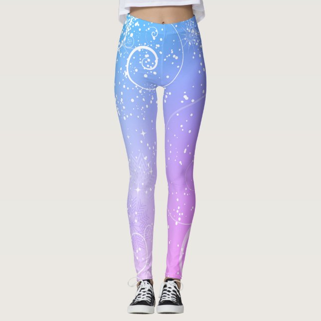 Leggings neige torride de Noël (Devant)