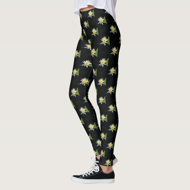 Leggings Nénuphar blanc Lotus (Gauche)