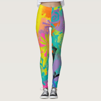 Leggings Neon Dreams Abstrait