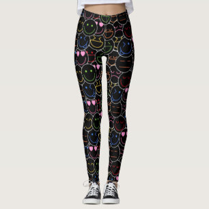 Leggings Neon Emoticons : Vibes rétro et modernes