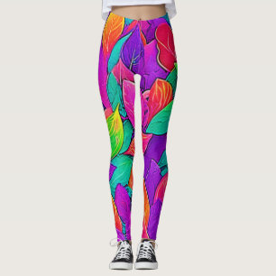 Leggings Neon Feuilles : Flux de dessin