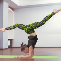 Neon Green Giraffe taches Motif