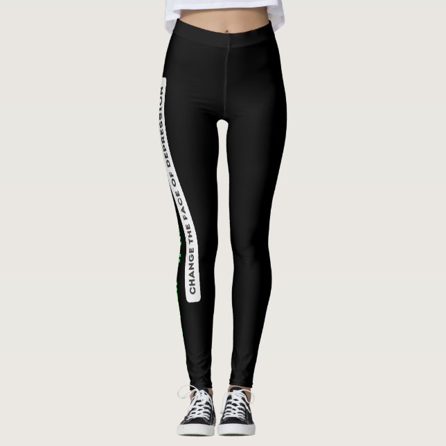 Leggings Neon J'AI LA DÉPRESSION (Devant)