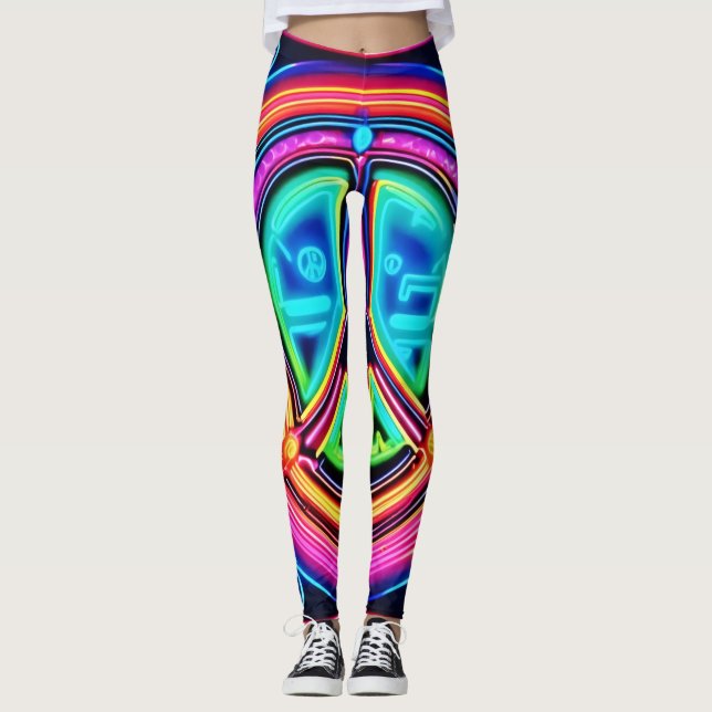 Leggings Neon Peace Mandala (Devant)