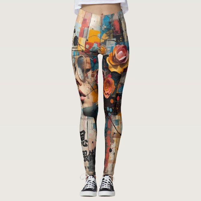 LEGGINGS NEON ROSE (Devant)
