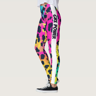 Leggings Neon rose animal GRL puissance