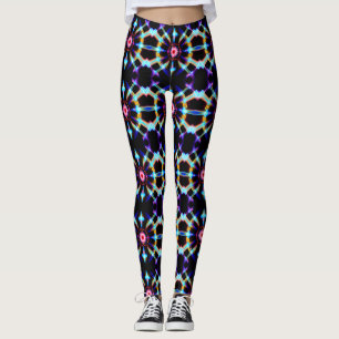 Leggings Neon Starburst Kaleidoscope