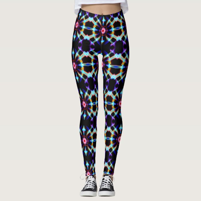 Leggings Neon Starburst Kaleidoscope (Devant)