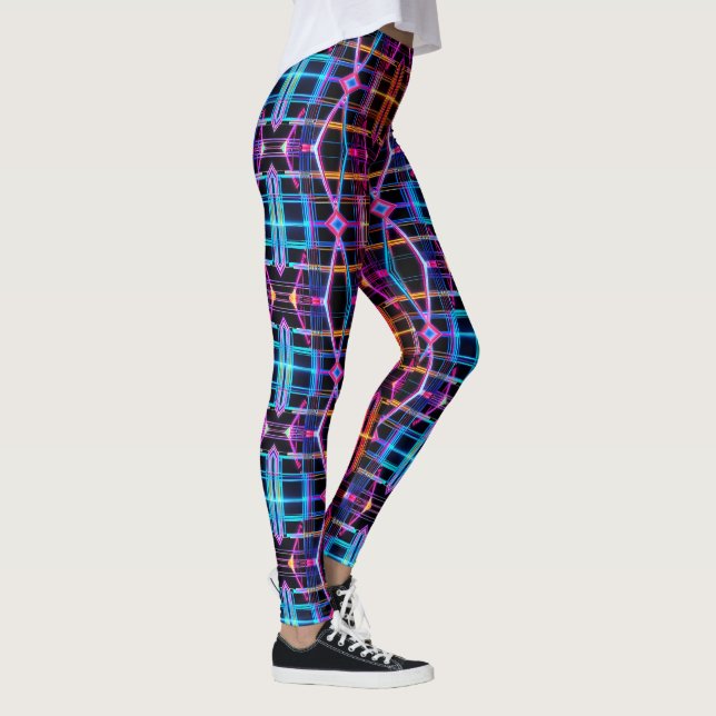 Leggings Neon Starburst Kaleidoscope (Droite)