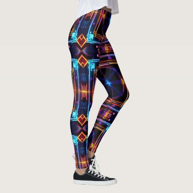Leggings Neon Starburst Kaleidoscope (Droite)