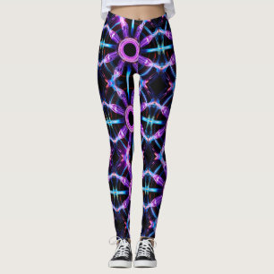 Leggings Neon Starburst Kaleidoscope