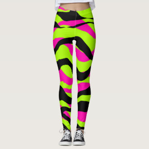 Leggings Neoncore Tricolor Poster de animal Zebra