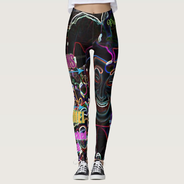 Leggings Nero Mardi Gras (Devant)