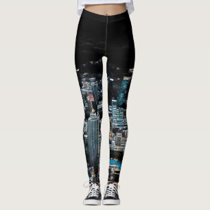Leggings New York City Blacklight Nights Yoga