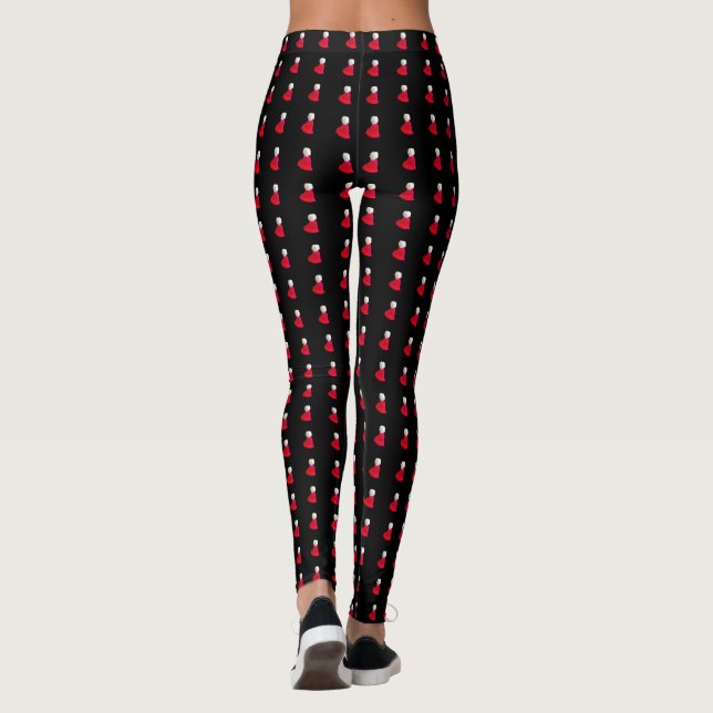 Leggings Nice dernier blanc rouge Jet-noir (Dos)