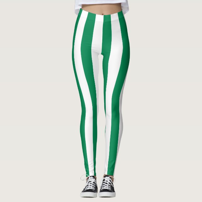 Leggings Nigeria National Drapeau Couleurs Verticales (Devant)