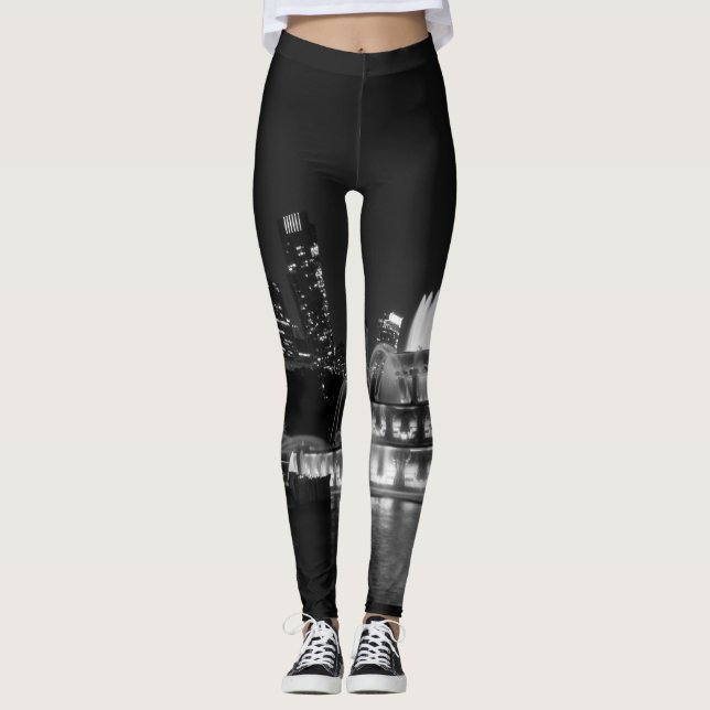 Leggings Niveaux de gris Grant Park Chicago (Devant)