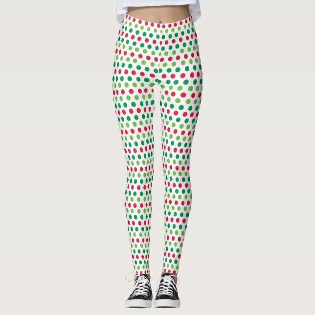 Leggings Noël à pois (Devant)