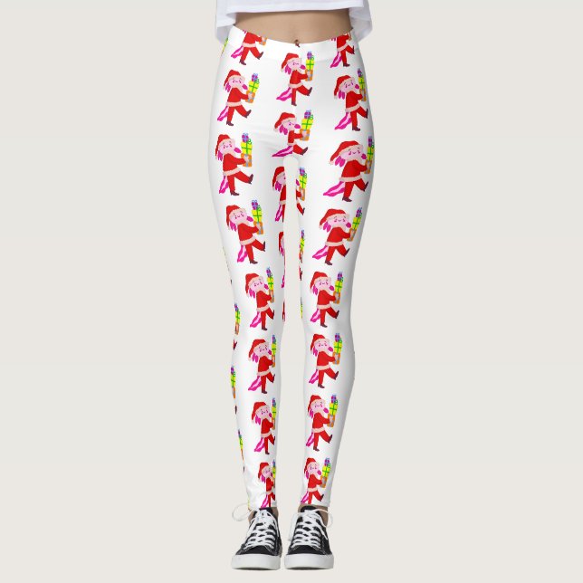 Leggings Noël axolotl santa claus (Devant)