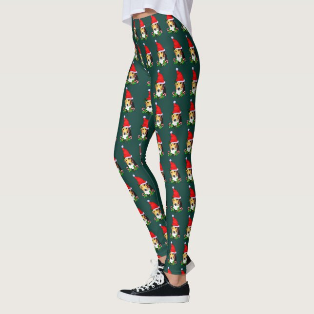 Leggings Noël beagle (Gauche)