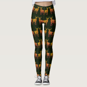 Leggings Noël de guêtres faites sur commande de cerfs